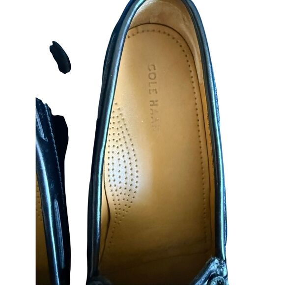 Cole Haan Mens Black Leather Tassel Kiltie Moc Toe Slip-On Loafer Shoes Size 9.5 main image 7